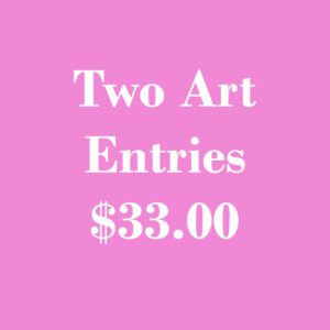 Two Art Entries 2025 pink poster